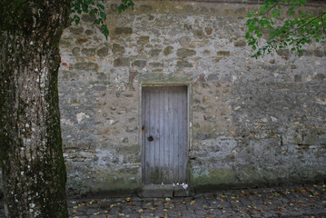 old door in wall
