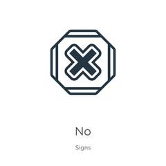 No icon vector. Trendy flat no icon from signs collection isolated on white background. Vector illustration can be used for web and mobile graphic design, logo, eps10