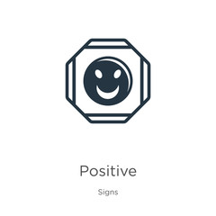 Positive icon vector. Trendy flat positive icon from signs collection isolated on white background. Vector illustration can be used for web and mobile graphic design, logo, eps10