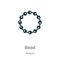 Bead icon vector. Trendy flat bead icon from religion collection isolated on white background. Vector illustration can be used for web and mobile graphic design, logo, eps10