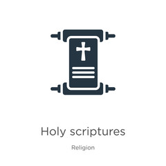 Holy scriptures icon vector. Trendy flat holy scriptures icon from religion collection isolated on white background. Vector illustration can be used for web and mobile graphic design, logo, eps10