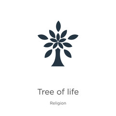 Tree of life icon vector. Trendy flat tree of life icon from religion collection isolated on white background. Vector illustration can be used for web and mobile graphic design, logo, eps10
