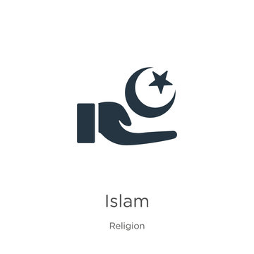 Islam icon vector. Trendy flat islam icon from religion collection isolated on white background. Vector illustration can be used for web and mobile graphic design, logo, eps10