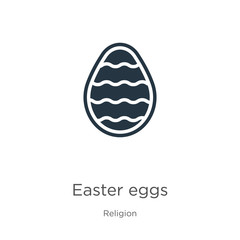 Easter eggs icon vector. Trendy flat easter eggs icon from religion collection isolated on white background. Vector illustration can be used for web and mobile graphic design, logo, eps10