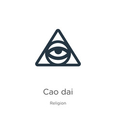 Cao dai icon vector. Trendy flat cao dai icon from religion collection isolated on white background. Vector illustration can be used for web and mobile graphic design, logo, eps10