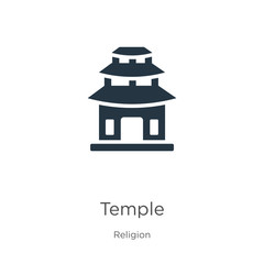 Temple icon vector. Trendy flat temple icon from religion collection isolated on white background. Vector illustration can be used for web and mobile graphic design, logo, eps10