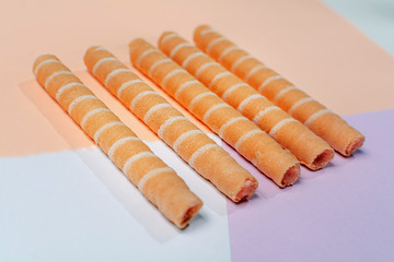 Roler cookie in front of the pastel background