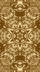 Gold background for mobile phone cover, pattern symmetry.