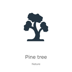 Red pine tree icon vector. Trendy flat red pine tree icon from nature collection isolated on white background. Vector illustration can be used for web and mobile graphic design, logo, eps10