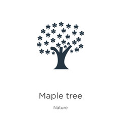 Red maple tree icon vector. Trendy flat red maple tree icon from nature collection isolated on white background. Vector illustration can be used for web and mobile graphic design, logo, eps10