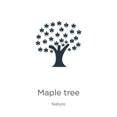 Obraz premium Red maple tree icon vector. Trendy flat red maple tree icon from nature collection isolated on white background. Vector illustration can be used for web and mobile graphic design, logo, eps10