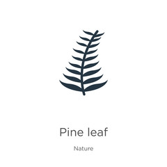 Pine leaf icon vector. Trendy flat pine leaf icon from nature collection isolated on white background. Vector illustration can be used for web and mobile graphic design, logo, eps10