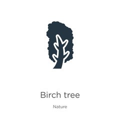 Yellow birch tree icon vector. Trendy flat yellow birch tree icon from nature collection isolated on white background. Vector illustration can be used for web and mobile graphic design, logo, eps10