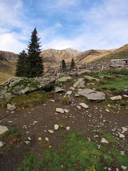 Landscape in the mountains:  Fagaras - Lespezi valley and Lespezi Peak 