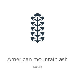 American mountain ash icon vector. Trendy flat american mountain ash icon from nature collection isolated on white background. Vector illustration can be used for web and mobile graphic design, logo,
