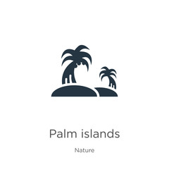 Palm islands icon vector. Trendy flat palm islands icon from nature collection isolated on white background. Vector illustration can be used for web and mobile graphic design, logo, eps10