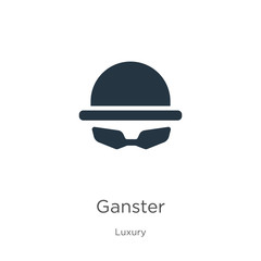Ganster icon vector. Trendy flat ganster icon from luxury collection isolated on white background. Vector illustration can be used for web and mobile graphic design, logo, eps10