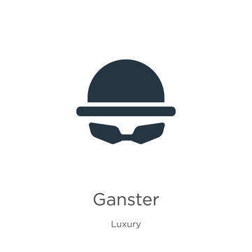 Ganster icon vector. Trendy flat ganster icon from luxury collection isolated on white background. Vector illustration can be used for web and mobile graphic design, logo, eps10