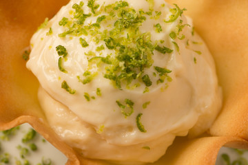 delicious lemon mousse with lemon zest
