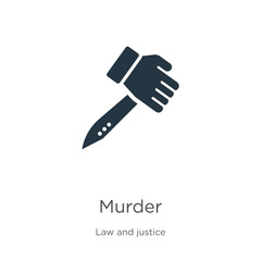 Murder icon vector. Trendy flat murder icon from law and justice collection isolated on white background. Vector illustration can be used for web and mobile graphic design, logo, eps10