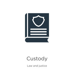 Custody icon vector. Trendy flat custody icon from law and justice collection isolated on white background. Vector illustration can be used for web and mobile graphic design, logo, eps10
