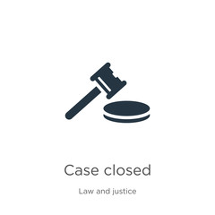 Case closed icon vector. Trendy flat case closed icon from law and justice collection isolated on white background. Vector illustration can be used for web and mobile graphic design, logo, eps10