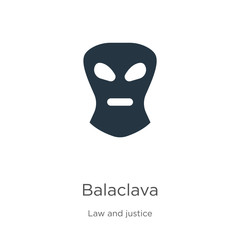 Balaclava icon vector. Trendy flat balaclava icon from law and justice collection isolated on white background. Vector illustration can be used for web and mobile graphic design, logo, eps10