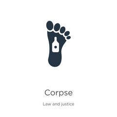 Corpse icon vector. Trendy flat corpse icon from law and justice collection isolated on white background. Vector illustration can be used for web and mobile graphic design, logo, eps10