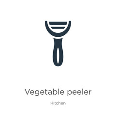 Vegetable peeler icon vector. Trendy flat vegetable peeler icon from kitchen collection isolated on white background. Vector illustration can be used for web and mobile graphic design, logo, eps10