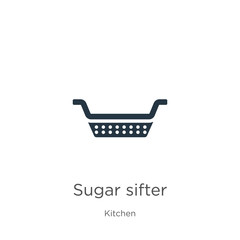 Sugar sifter icon vector. Trendy flat sugar sifter icon from kitchen collection isolated on white background. Vector illustration can be used for web and mobile graphic design, logo, eps10