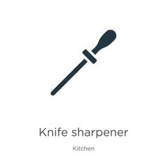 Knife sharpener icon vector. Trendy flat knife sharpener icon from kitchen collection isolated on white background. Vector illustration can be used for web and mobile graphic design, logo, eps10