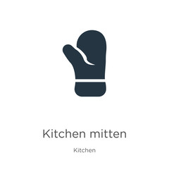 Kitchen mitten icon vector. Trendy flat kitchen mitten icon from kitchen collection isolated on white background. Vector illustration can be used for web and mobile graphic design, logo, eps10