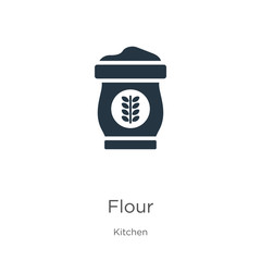 Flour icon vector. Trendy flat flour icon from kitchen collection isolated on white background. Vector illustration can be used for web and mobile graphic design, logo, eps10