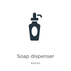 Soap dispenser icon vector. Trendy flat soap dispenser icon from kitchen collection isolated on white background. Vector illustration can be used for web and mobile graphic design, logo, eps10