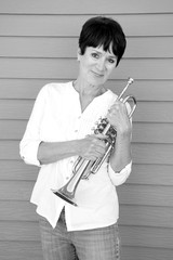 Female trumpet player.