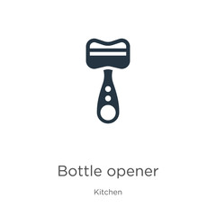 Bottle opener icon vector. Trendy flat bottle opener icon from kitchen collection isolated on white background. Vector illustration can be used for web and mobile graphic design, logo, eps10
