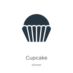 Cupcake icon vector. Trendy flat cupcake icon from kitchen collection isolated on white background. Vector illustration can be used for web and mobile graphic design, logo, eps10