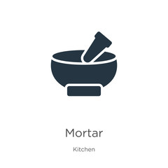 Mortar icon vector. Trendy flat mortar icon from kitchen collection isolated on white background. Vector illustration can be used for web and mobile graphic design, logo, eps10