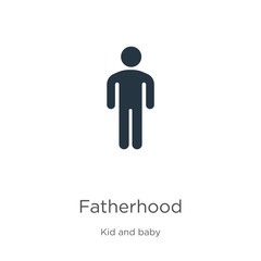 Fatherhood icon vector. Trendy flat fatherhood icon from kids and baby collection isolated on white background. Vector illustration can be used for web and mobile graphic design, logo, eps10