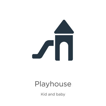 Playhouse Icon Vector. Trendy Flat Playhouse Icon From Kids And Baby Collection Isolated On White Background. Vector Illustration Can Be Used For Web And Mobile Graphic Design, Logo, Eps10