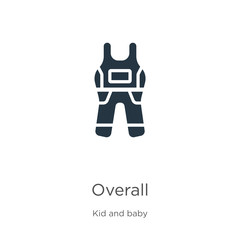 Overall icon vector. Trendy flat overall icon from kid and baby collection isolated on white background. Vector illustration can be used for web and mobile graphic design, logo, eps10