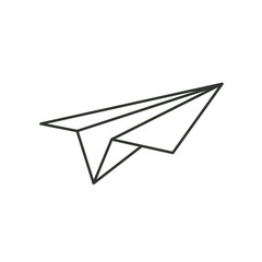 Paper plane icon. Isolated message symbol. Vector illustration