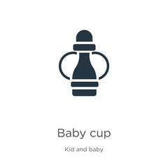 Baby cup icon vector. Trendy flat baby cup icon from kid and baby collection isolated on white background. Vector illustration can be used for web and mobile graphic design, logo, eps10