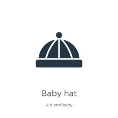 Baby hat icon vector. Trendy flat baby hat icon from kid and baby collection isolated on white background. Vector illustration can be used for web and mobile graphic design, logo, eps10