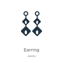 Earring icon vector. Trendy flat earring icon from jewelry collection isolated on white background. Vector illustration can be used for web and mobile graphic design, logo, eps10