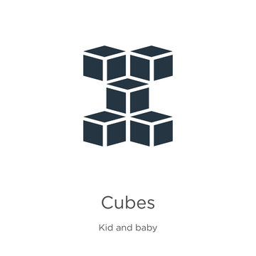 Cubes icon vector. Trendy flat cubes icon from kid and baby collection isolated on white background. Vector illustration can be used for web and mobile graphic design, logo, eps10