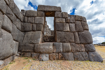 The stone walls of Sacsayhuaman. Cusco, Peru.
