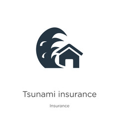 Tsunami insurance icon vector. Trendy flat tsunami insurance icon from insurance collection isolated on white background. Vector illustration can be used for web and mobile graphic design, logo, eps10