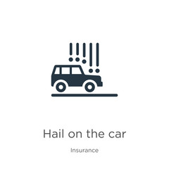 Hail on the car icon vector. Trendy flat hail on the car icon from insurance collection isolated on white background. Vector illustration can be used for web and mobile graphic design, logo, eps10