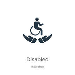 Disabled icon vector. Trendy flat disabled icon from insurance collection isolated on white background. Vector illustration can be used for web and mobile graphic design, logo, eps10
